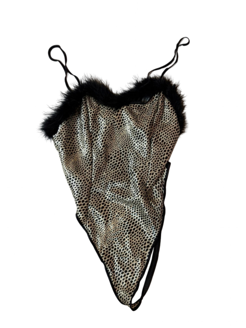 Vintage Y2K Seductive Wear Cinema Etoile Leopard Faux Fur Teddy M